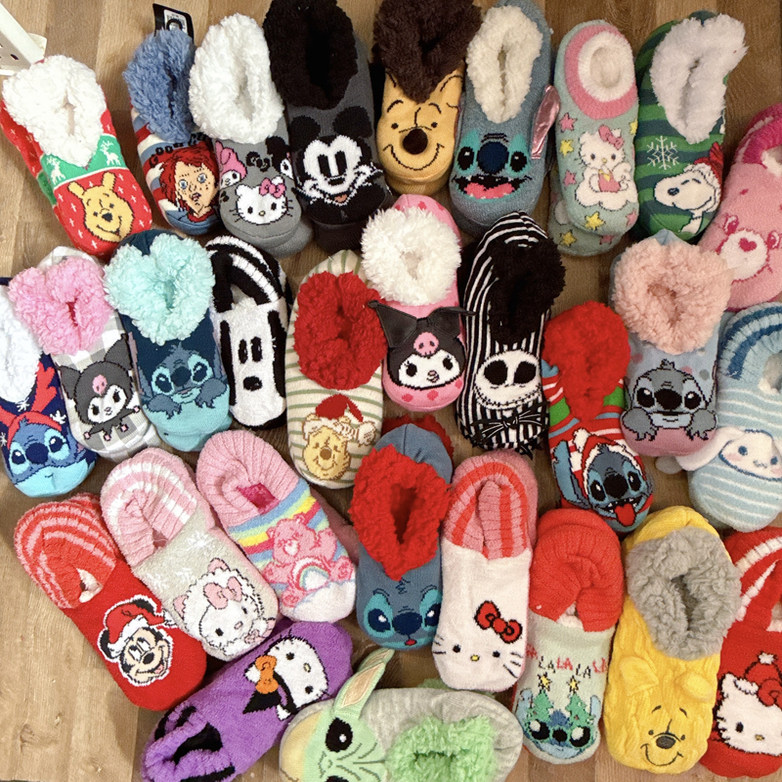 外贸秋冬季加厚保暖防滑软底地板靴卡通女袜套室内棉鞋早教亲鞋,女士内衣/男士内衣/家居服,短袜,淘宝优惠券,粉丝福利购,淘宝优惠卷