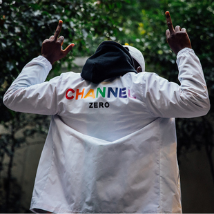 达人潮轩 SSUR PLUS  秋冬彩虹教练夹克男女情侣潮牌宽松外套