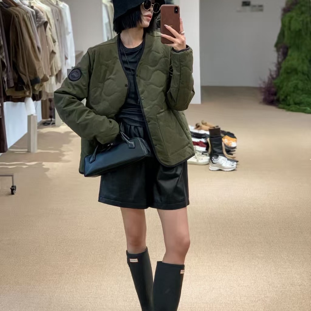 MARES｜自留高端羊毛填充三防徽章保暖显瘦高端品质绗缝棉服外套