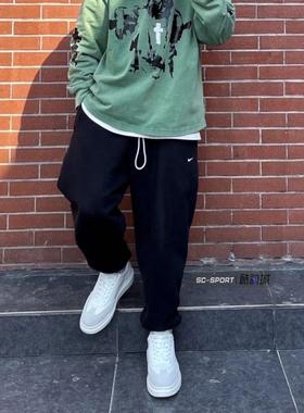 Nike耐克Lab男秋冬加绒针织运动休闲收脚束腿长裤卫裤 DA0330-010