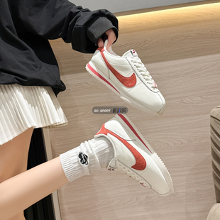 Nike耐克Cortez女低帮复古经典 DN1791 白红百搭阿甘轻便休闲运动鞋