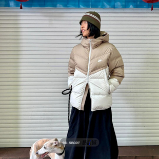 NIKE耐克男女秋冬保暖防风拒水运动休闲连帽羽绒服夹克DV1132-010