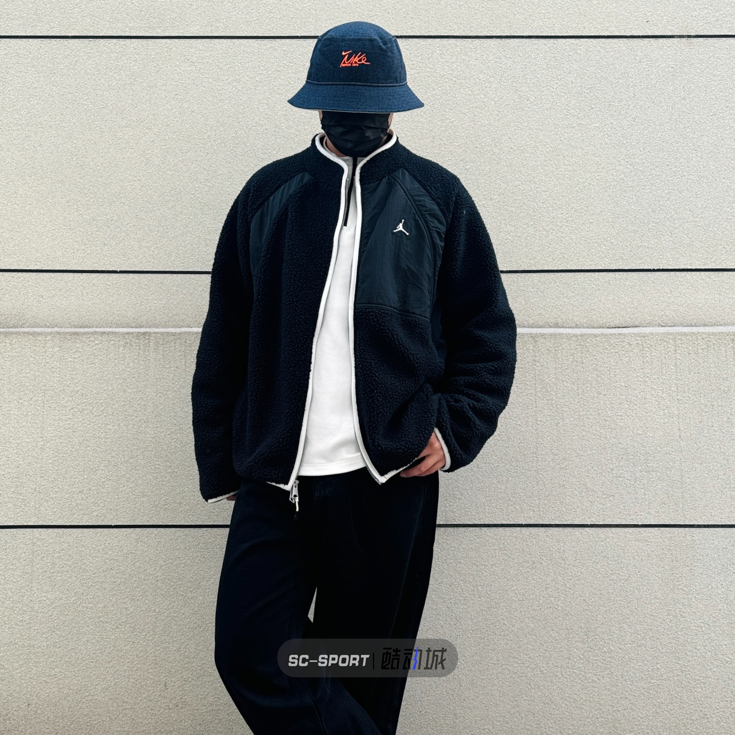 AIR JORDAN男女秋冬保暖羊羔绒AJ运动休闲立领夹克外套DV1584-010