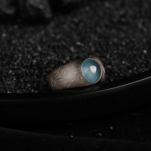 凝时 Time 墨翠马鞍戒指原创设计款 老五翡翠