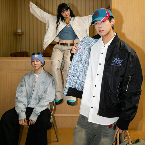 NOTEARS美式复古棒球领夹克外套