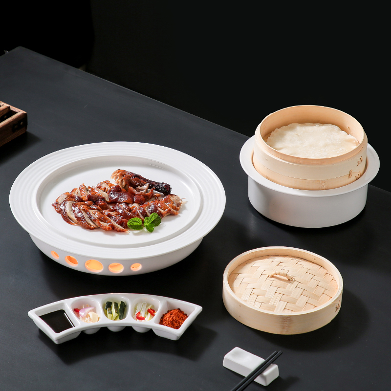 北京烤鸭盘圆形热菜盘