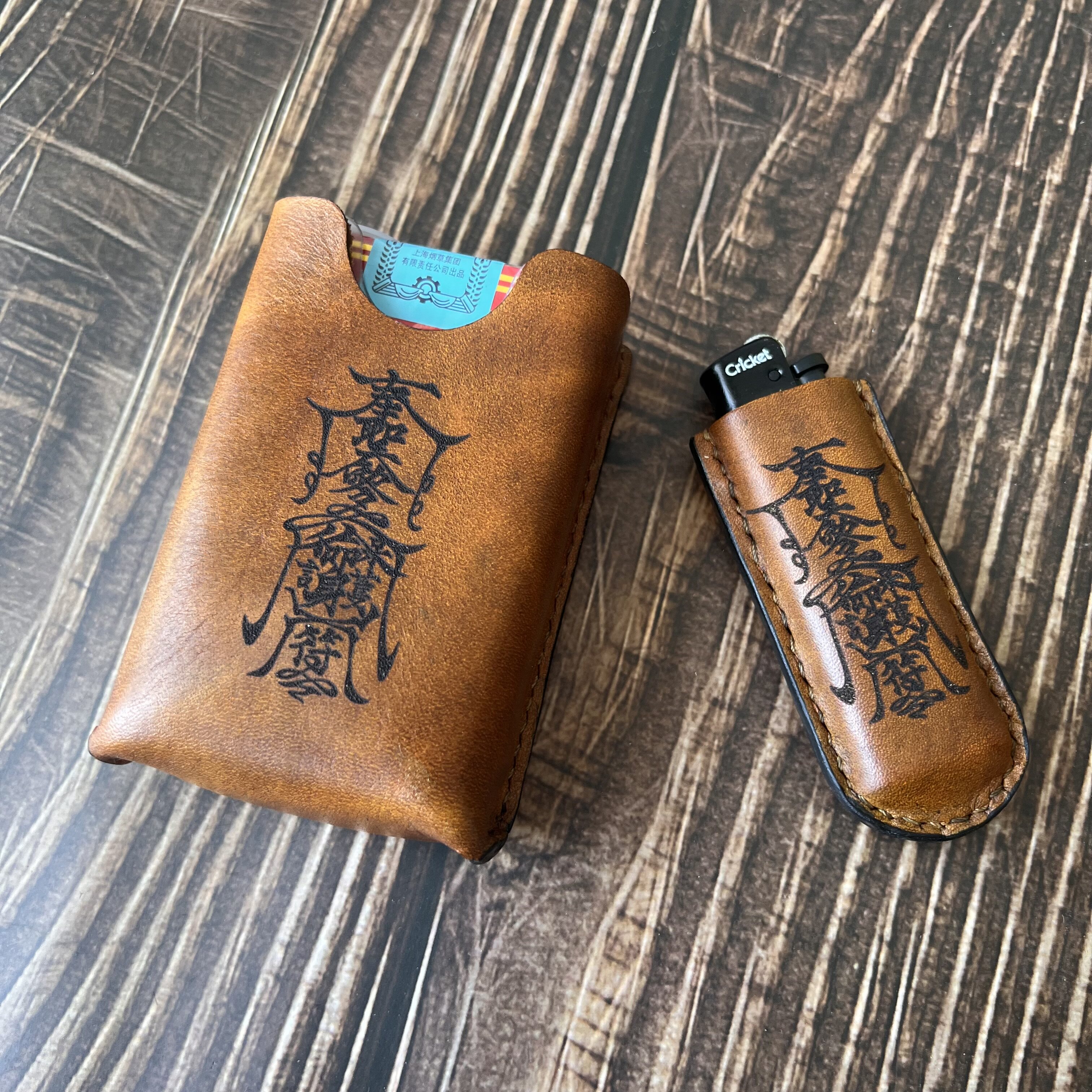复古平平安安烟盒软包烟盒真皮便携超薄烟盒烟盒牛皮纯手工制作
