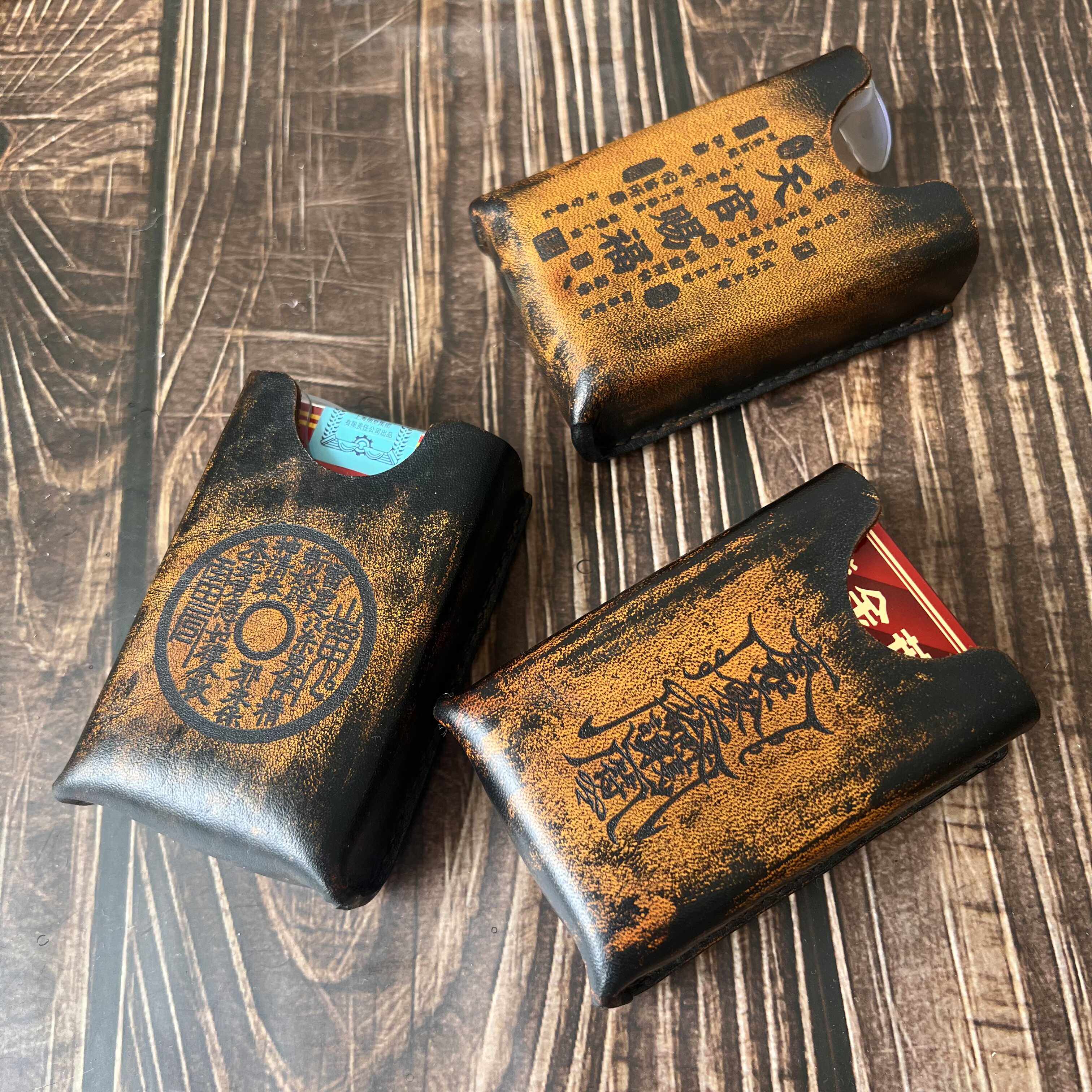 头层牛皮复古烟盒软包烟盒真皮便携超薄烟盒牛皮烟盒子纯手工制作