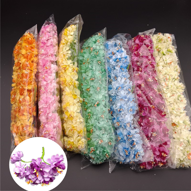 森女发饰材料手工花环新娘头饰配件苹果花DIY仿真绢花渐变菊花