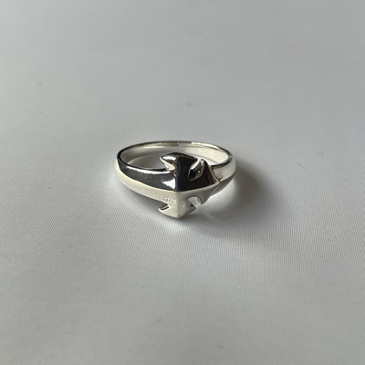 925纯银BWL船锚戒指男女款情侣