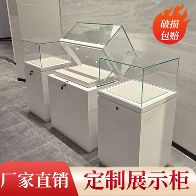 博物馆展示柜玻璃古董文物纪念液压柜珠宝陈列柜展览展厅柜台定制
