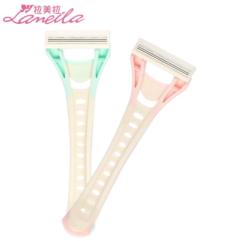 拉美拉单支装 剃毛刀女用便携防滑锋利刮毛刀手动腋下私处