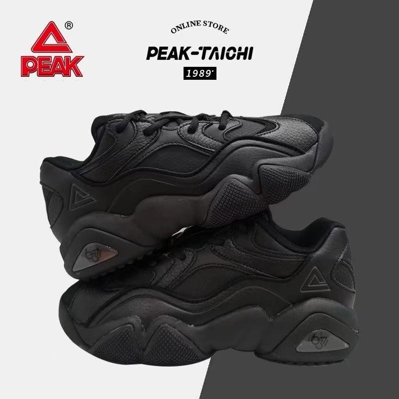 匹克态极6371休闲鞋男女春季新款皮面厚底老爹鞋耐磨篮球运动鞋子