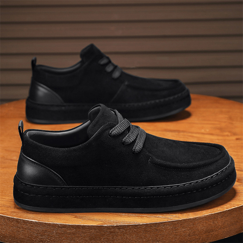 男鞋2025新款秋冬潮流百搭工作黑色一脚蹬板鞋男士休闲运动乐福鞋