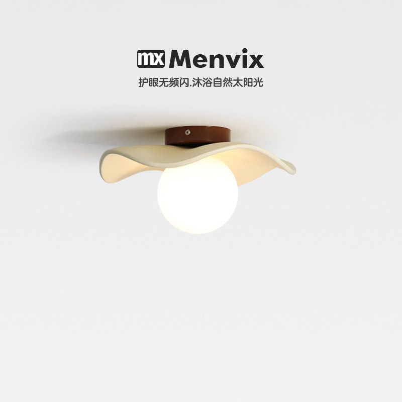 Menvix北欧护眼奶油风法式复古走廊阳台衣帽间玄关氛围入户吸顶灯,家装灯饰光源,厨卫/阳台/玄关/过道吸顶灯,淘宝优惠券,粉丝福利购,淘宝优惠卷