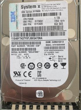 议价IBM 1TSAS  7200转 6GB 81Y9691 服