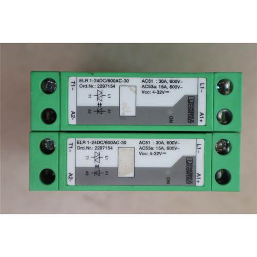 询价 菲尼克斯 固态继电器 ELR 1-24DC/600AC-30 2297154库存