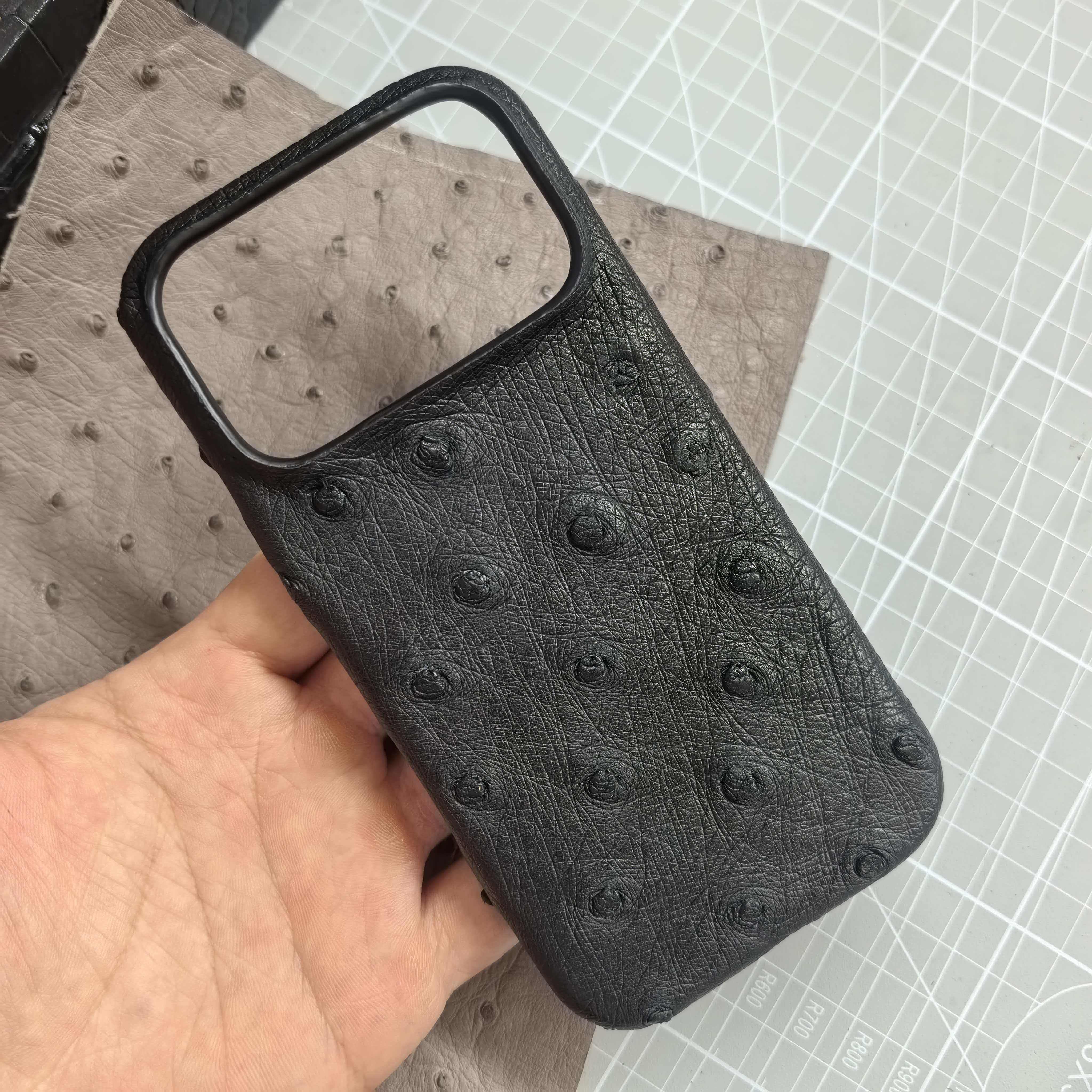 MEIP 适用于苹果/Apple南非鸵鸟皮手机壳皮套手机iphone17PROMAX小众高端定制皮套IPHONE17AI