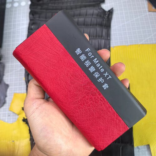 MEIP 适用于华为MATEX5 mateXTS三折叠屏鸵鸟皮免翻盖接听智能