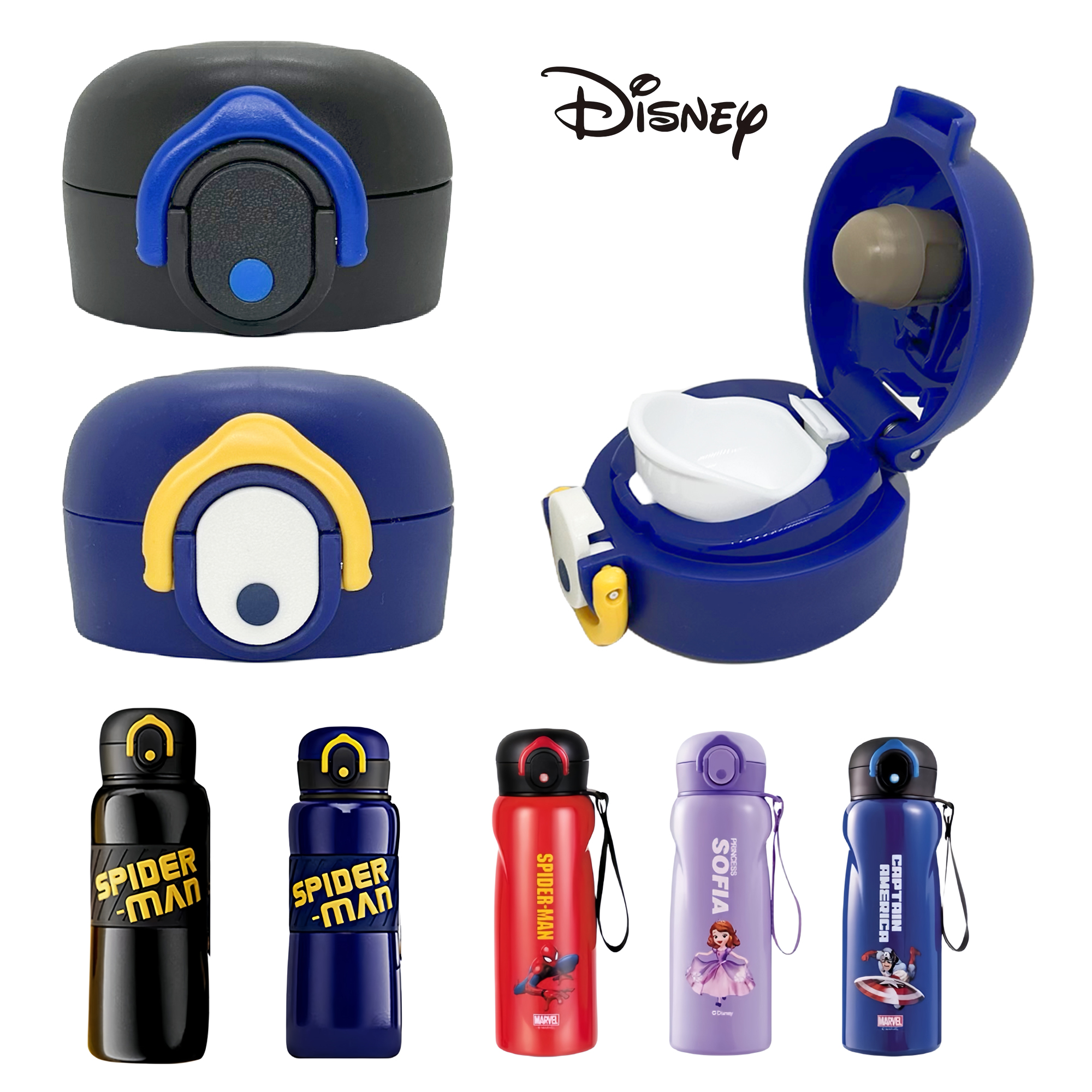 迪士尼儿童保温杯弹跳水杯盖子