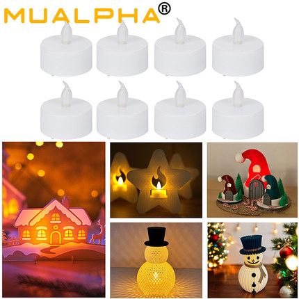 通用拓竹创想爱乐酷3D打印机模型组件万圣节南瓜灯蜡烛灯LED灯