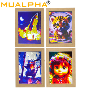 3D打印拓竹透光浮雕立体相框套装 背光LED灯带画框CMYK耗材多色