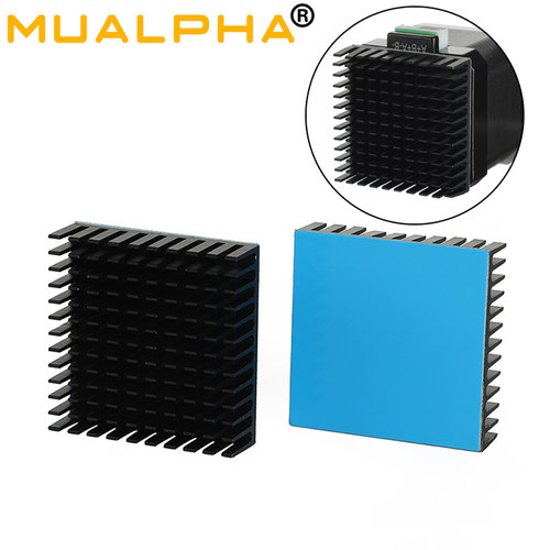 MUALPHA 3D打印机配件42步进电机散热片铝散热器带导热贴40*40*11