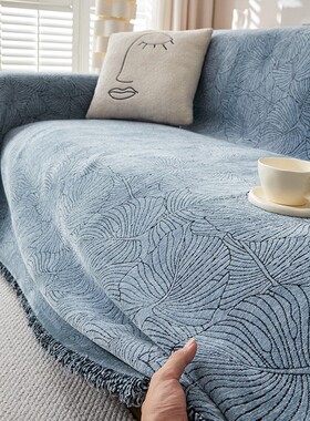 新款高级高档加厚一片式飞阳沙发巾简约防猫抓雪尼尔沙发套罩盖布