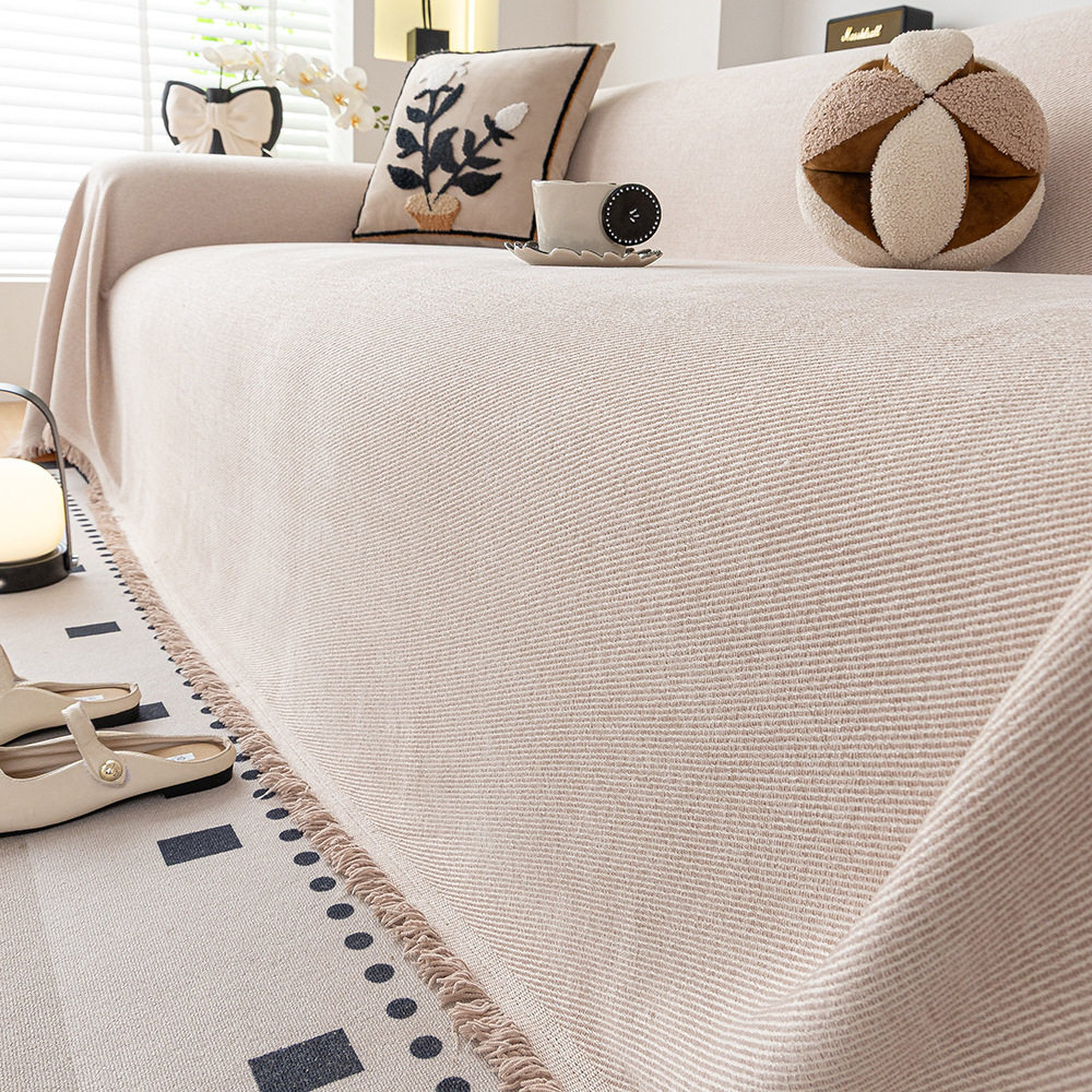 小清新现代简约纯色雪尼尔沙发巾四季通用防滑防猫抓沙发套罩全包,居家布艺,沙发套,淘宝优惠券,粉丝福利购,淘宝优惠卷