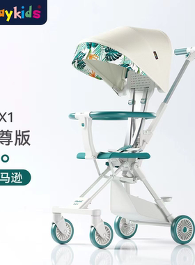 playkids普洛可X1小布丁溜娃神器轻便便携双向简易宝宝儿童手推车
