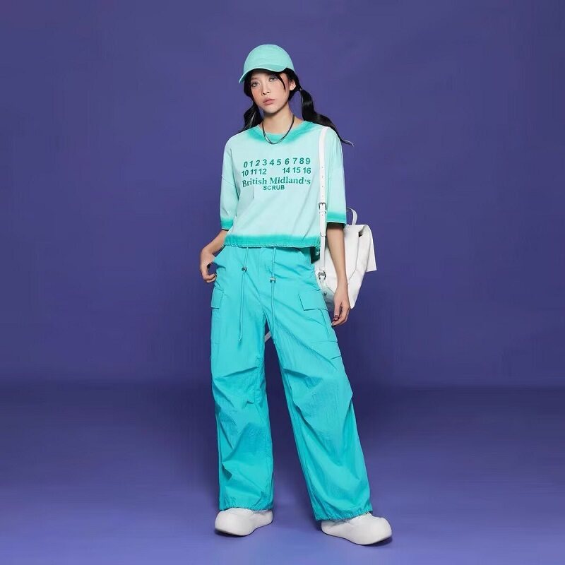 拓谷2026春夏新款专柜女复古印花五分短袖T恤短款高腰短款上衣图片