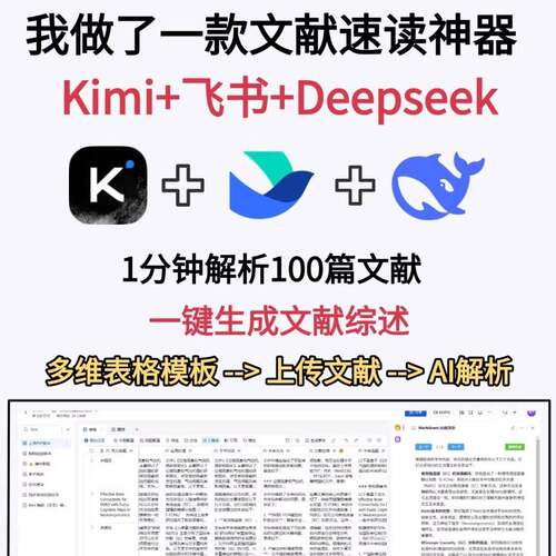 de述epseek+kim文献速读神器，Ai写文献综，i视频图文附教程