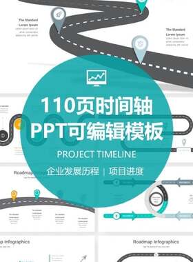 P110模页时间轴tmieline企业历程roadmap PT版