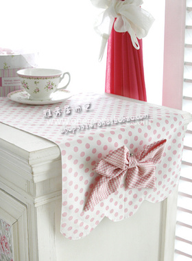 《皇冠信誉》韩式风格/粉色点点桌旗/桌巾/桌垫/40*155CM
