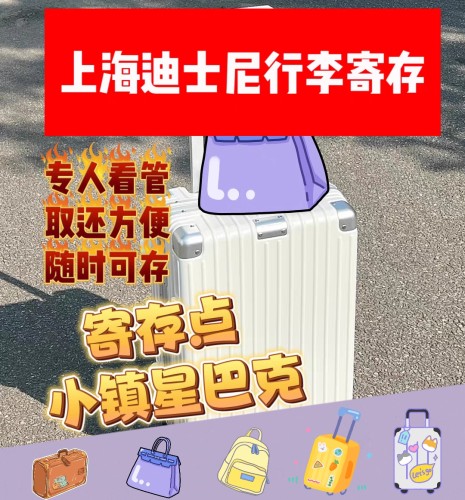 上海迪士尼乐园行李寄存手提袋