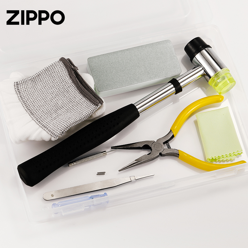 zippo打火机配件维修工具套装打磨擦拭拆卸火石更换铰链组合PJF1