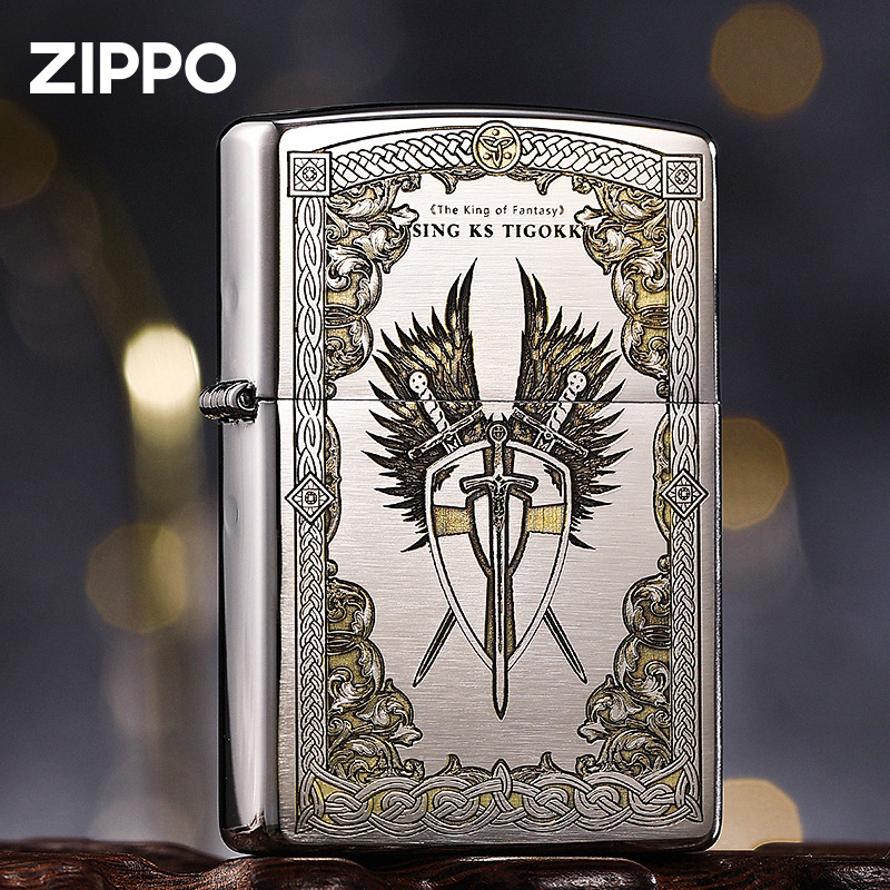 打火机Zippo美国原装正版经典深雕双面天使之剑zppo男士防风煤油 ZIPPO/瑞士军刀/眼镜 ZIPPO/芝宝 原图主图