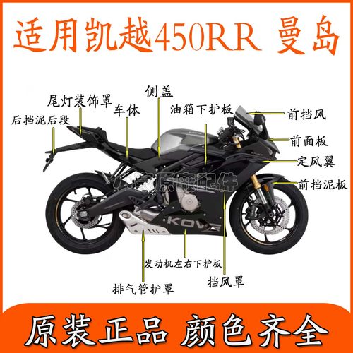 适用珠峰凯越450RR曼岛摩托车外壳塑料件全车左右护板挡泥板面板