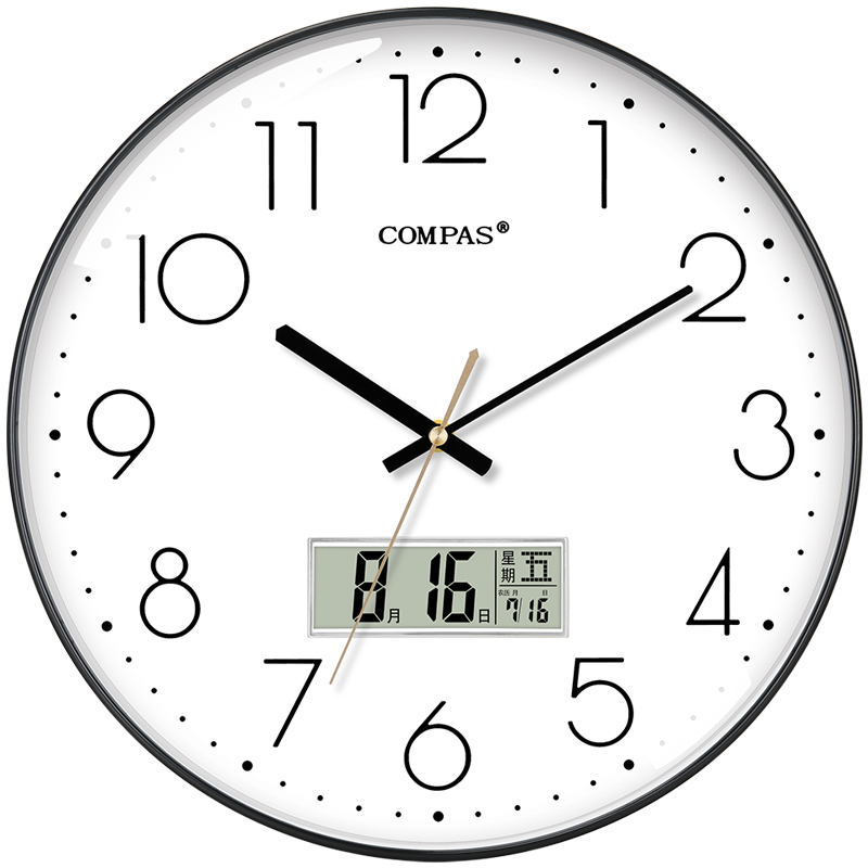 康巴丝简约圆形自动对时钟表