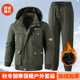 冬季 加绒加厚工作服套装 男防寒保暖迷彩服耐磨防刮户外纯棉劳保服