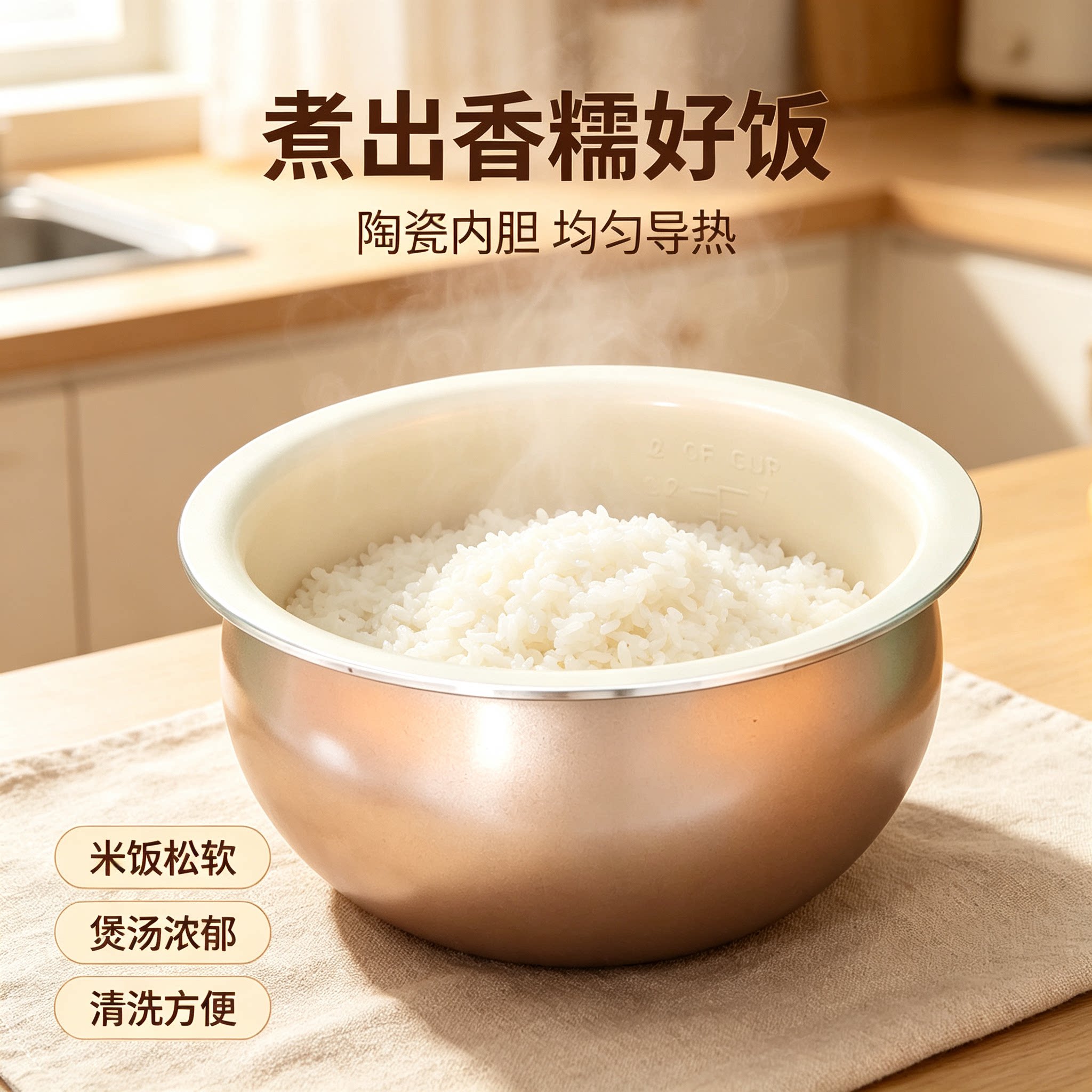 通用陶瓷不粘加厚电饭煲内胆