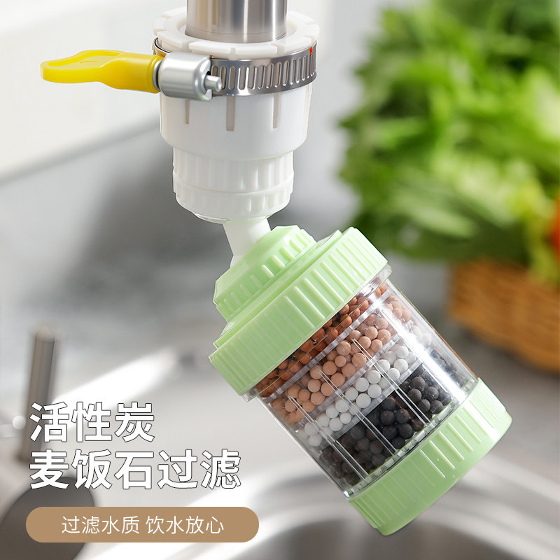 家用水龙头过滤器接口可拆洗净水过滤通用可旋转防溅花洒厨房新款