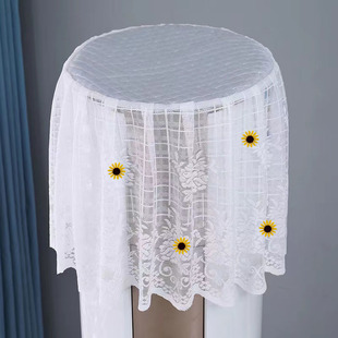 空调防尘罩立式圆柱形柜机罩子盖布简约盖巾格力美的圆形开机不取