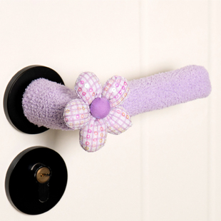 花朵装饰门把手保护套入户门防碰撞护墙垫卧室门拉手套垫门把手套