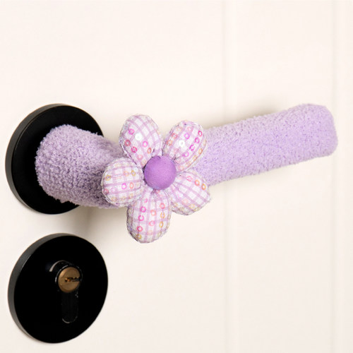 花朵装饰门把手保护套入户门防碰撞护墙垫卧室门拉手套垫门把手套