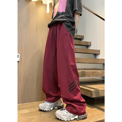 巴黎神裤宽松美式高街运动裤