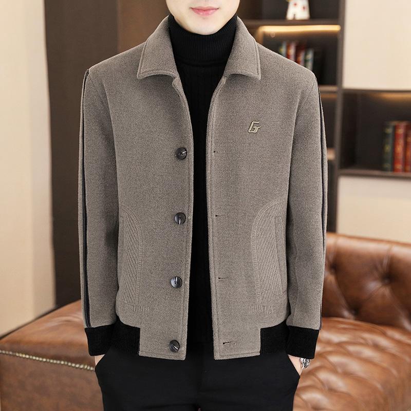 秋冬装新款短款修身韩版休闲小码矮个子XS号男士加厚夹克毛呢外套