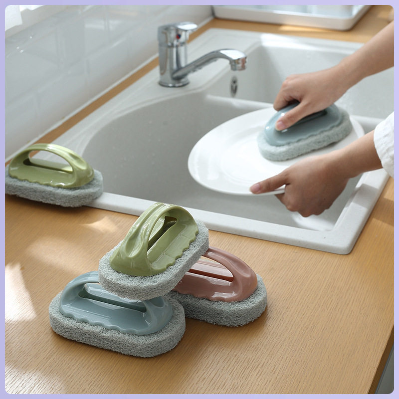 浴缸浴室带手柄刷子厨房去污瓷砖刷洗锅魔术擦魔力海绵擦