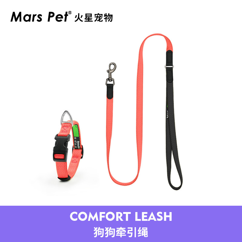 BeauGo狗狗牵引绳狗绳小型犬牵引绳项圈狗脖圈宠物项圈小狗牵引绳