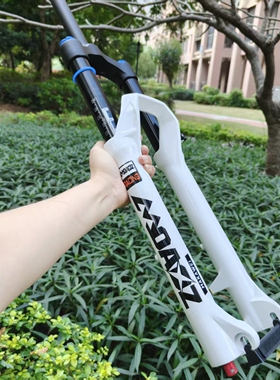 前叉[假一罚十]玛卡威前叉34管160行程阻尼避震超软气压锁死快拆